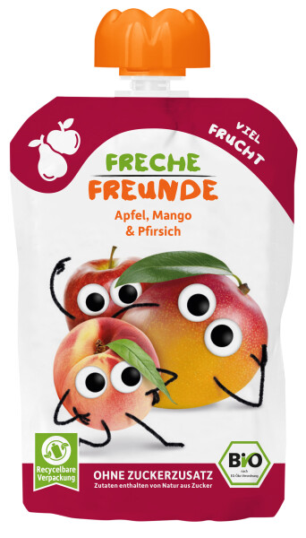 Freche Freunde Quetschie Apfel, Mango & Pfirsich