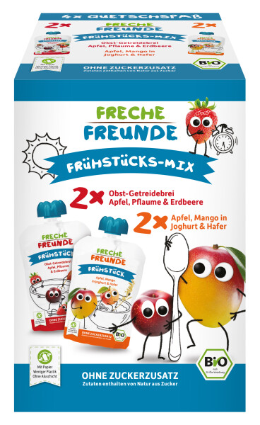 Freche Freunde Quetschie Frühstücks-Mix 4er