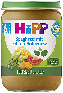 HiPP Spaghetti mit Erbsen-Bolognese