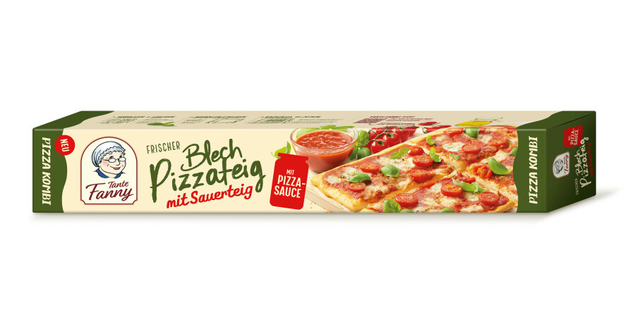 Tante Fanny Blech-Pizzateig mit Sauerteig mit Pizzasauce