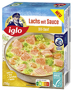 Iglo Lachs mit Dill-Senf Sauce
