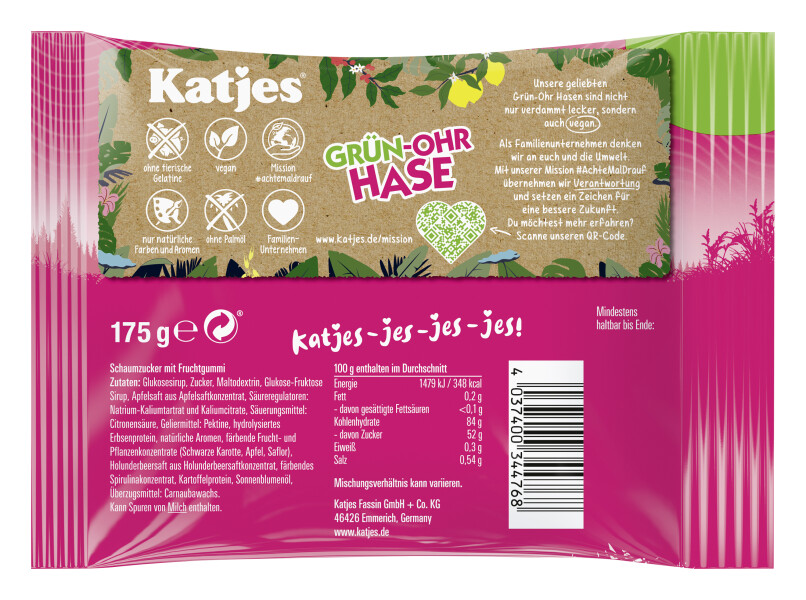 Katjes Grün Ohr Hase