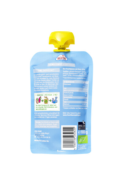 Fruchtbar Quetsche Heidelbeere-Banane-Reis