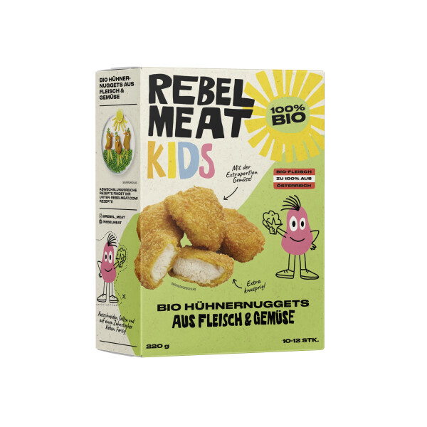 Rebel Meat Kids Bio Hühner-Nuggets mit Gemüse