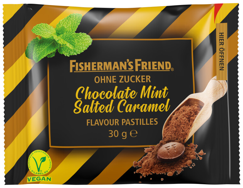Fisherman's Friend Chocolate Mint Salted Caramel, zuckerfrei