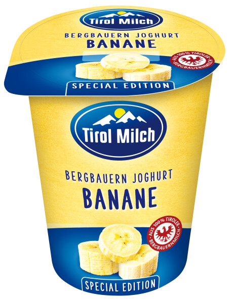 Tirol Milch Fruchtjoghurt Banane limited Edition
