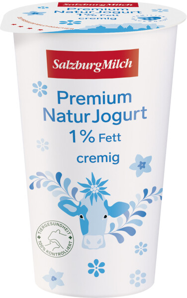 SalzburgMilch Premium Naturjoghurt cremig 1% Fett