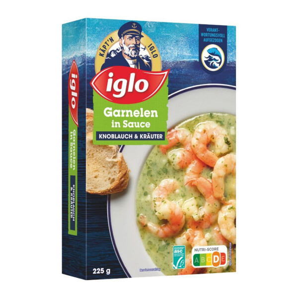 Iglo Garnelen in Sauce Knoblauch & Kräuter